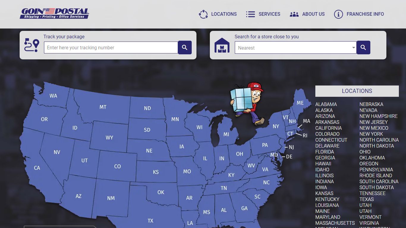 Goin' Postal. Low cost shipping and postal store franchise